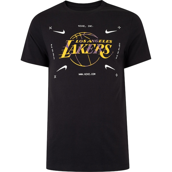 Camiseta Los Angeles Lakers Nike NBA Masculina Manga Curta Es Atc Lgo - Foto 1