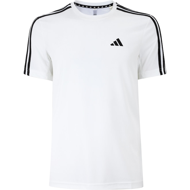 Camiseta Masculina adidas Manga Curta Essentials 3 Listras - Foto 2