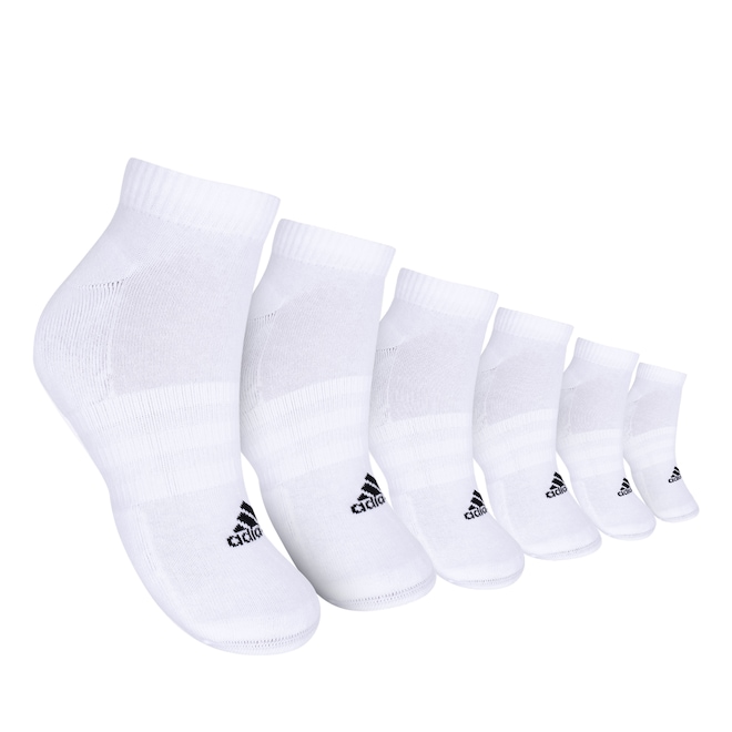 Kit de Meias adidas Cano Baixo com 6 Pares - Adulto - Foto 1