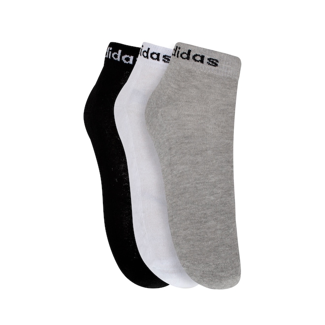 Kit de Meias adidas Logo Linear Ankle - com 3 Pares - Adulto - Foto 1