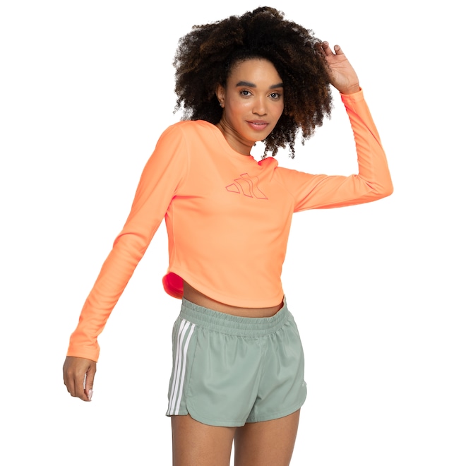 Blusa Cropped Manga Longa Feminina adidas Outloud - Foto 2