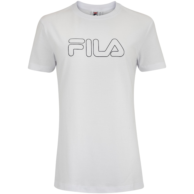 Camiseta Feminina Fila Manga Curta Basic Outline - Foto 1