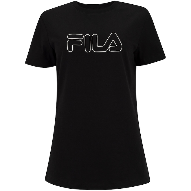 Camiseta Feminina Fila Manga Curta Basic Outline - Foto 1