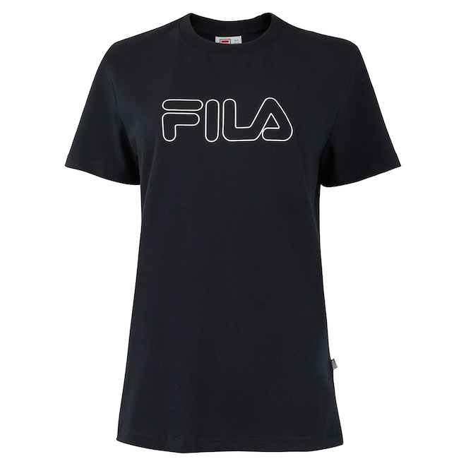Camiseta Feminina Fila Manga Curta Basic Outline - Foto 1