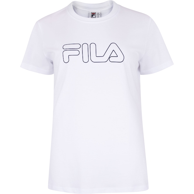 Camiseta Feminina Fila Manga Curta Basic Outline - Foto 1