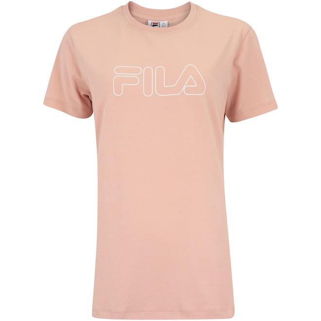 Camiseta Feminina Fila Manga Curta Basic Outline - Foto 1