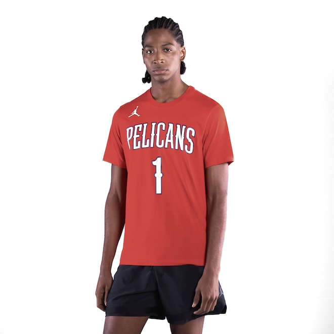 Camiseta New Orleans Pelicans NBA Jordan Nike Statement Masculina - Foto 2