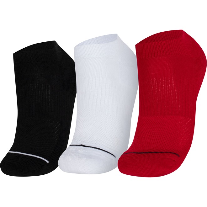 Kit de Meias Cano Invisível Nike Feminino Jordan Dri-Fit No Show com 3 Pares - Foto 1