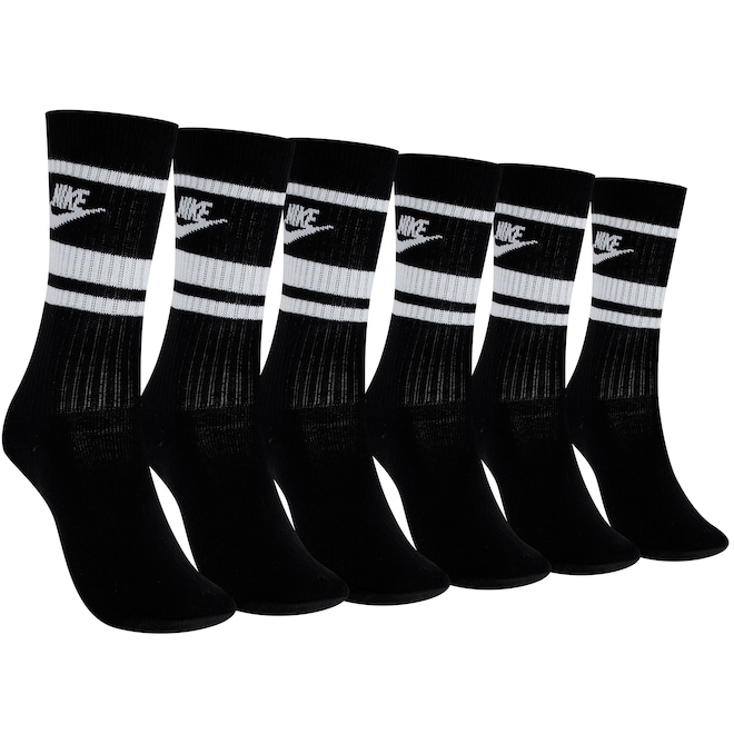 Kit de Meias Cano Alto Nike Essential Crew 3 Pares Adulto - Foto 1