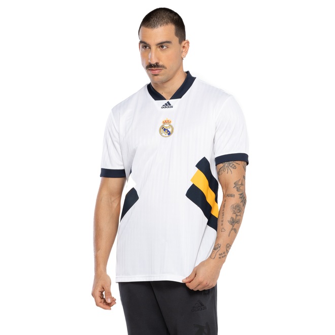 Camiseta Real Madrid Masculina adidas Manga Curta Icon - Foto 2