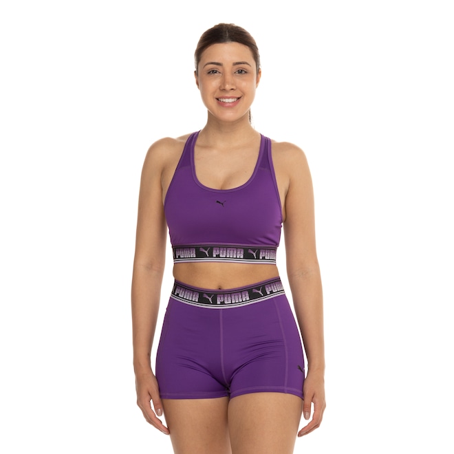 Top Fitness Sem Bojo Puma Média Sustentação Strong - Adulto - Foto 2