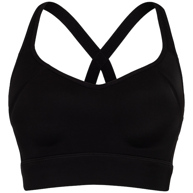 Top Fitness com Bojo Fixo Oxer Alta Sustentação Alça Cruzada - Adulto - Foto 1