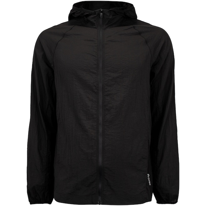 Jaqueta Corta-Vento Masculina Oxer com Capuz Packable Tecido Plano Corrida - Foto 1
