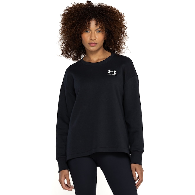 Blusa de Moletom Feminina Under Armour Rival Fleece Over - Foto 2