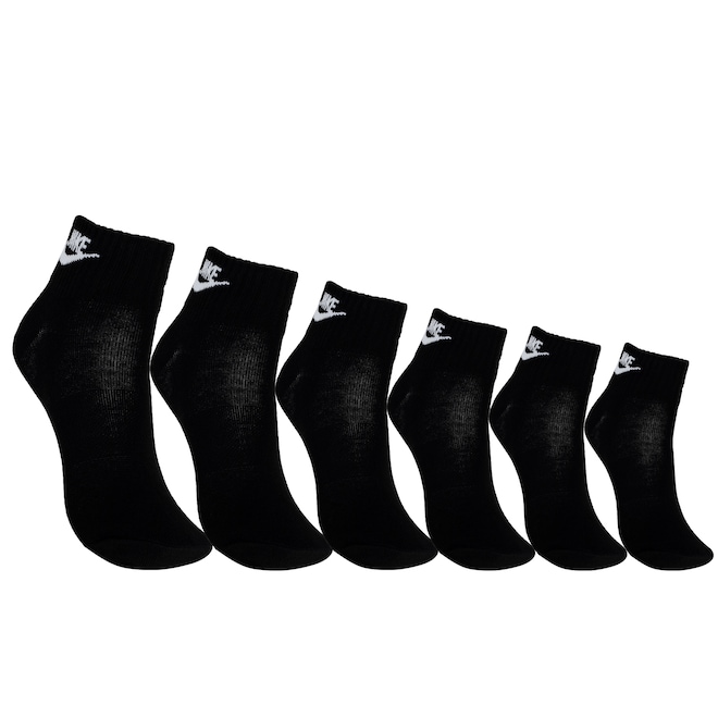 Kit de Meias Nike Cano Médio Sportswear Everyday Essential Ankle - Adulto - 3 Pares - Foto 1
