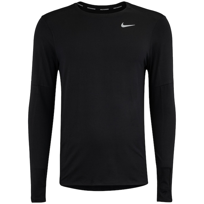 Camiseta Masculina Nike Manga Longa Dri-Fit Element Crew - Foto 1