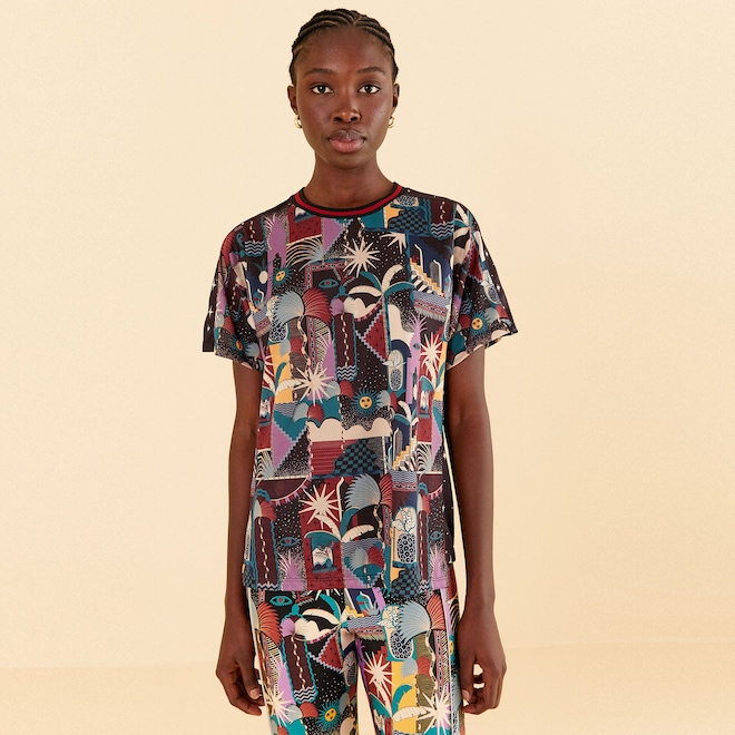 Camiseta Feminina Farm Manga Curta Dry Fit Cidade Mística - Foto 1