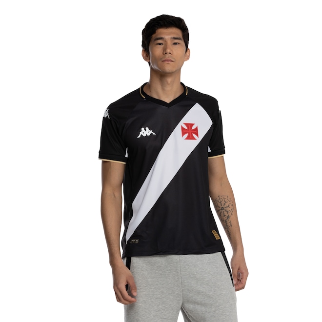 Camisa do Vasco da Gama I 23 Kappa Masculina Torcedor - Foto 2