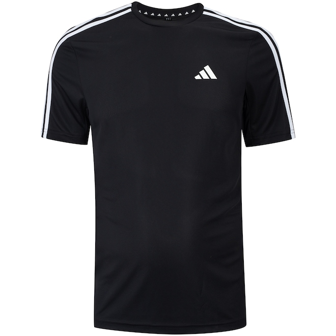Camiseta Masculina adidas Manga Curta Essentials 3 Listras - Foto 1