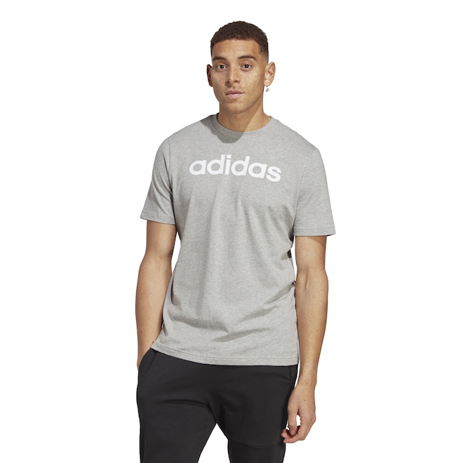 Camiseta Masculina adidas Manga Curta Logo Linear - Foto 1