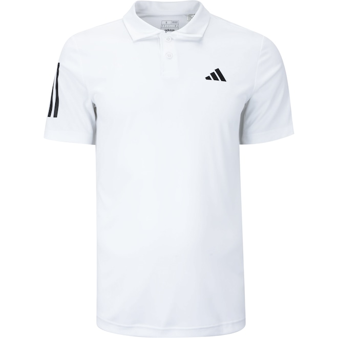 Camisa Polo Masculina adidas Manga Curta Club 3 Stripes - Foto 1