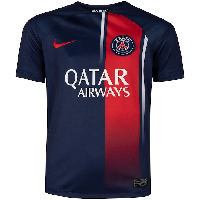 Camisa PSG I 23 Nike Torcedor - Infantil - Foto 1