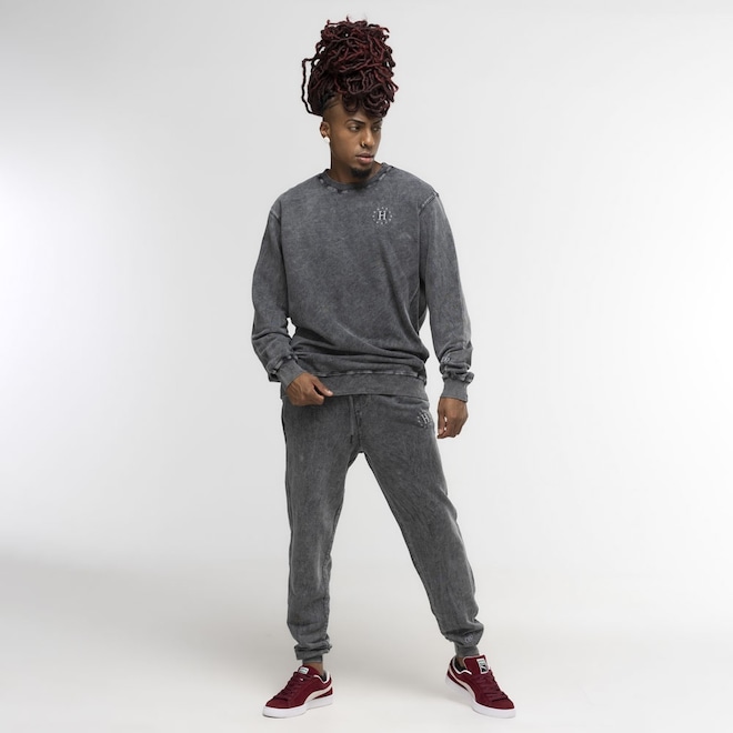 Blusa de Moletom Huf Careca Galaxy Faded Crewnec - Foto 1