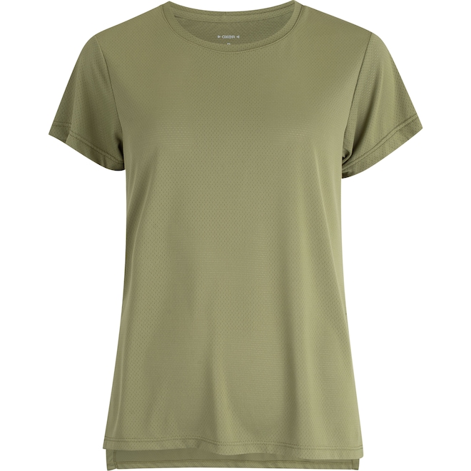 Camiseta Oxer Feminina Alongada Abertura Lateral - Foto 1