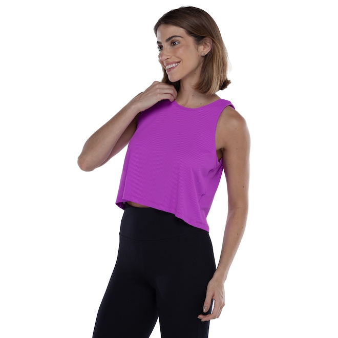 Camiseta Regata Cropped Feminina Oxer Telada - Foto 2