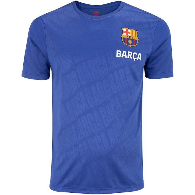 Camiseta Barcelona Masculina Embossed - Foto 1