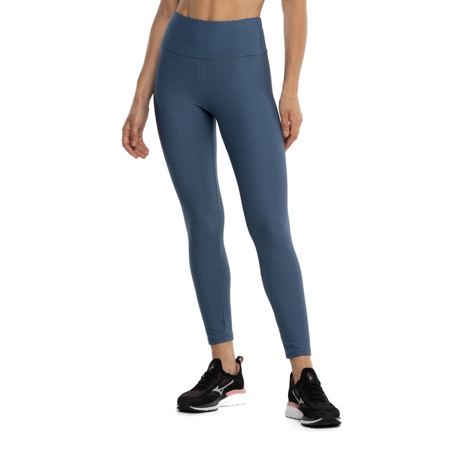 Calça Legging Feminina Oxer Textura New Baixa Compressão Cós Médio - Foto 2