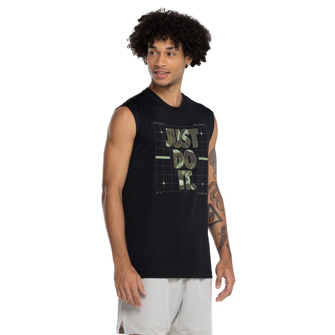 Camiseta Regata Masculina Nike Dri-Fit SL Camo - Foto 2