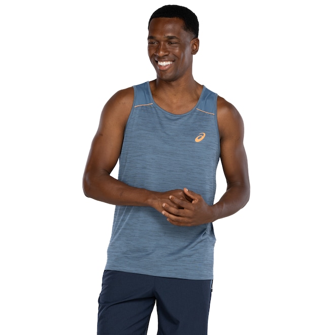 Camiseta Regata Masculina ASICS Leve Mesh Antiodor - Foto 2