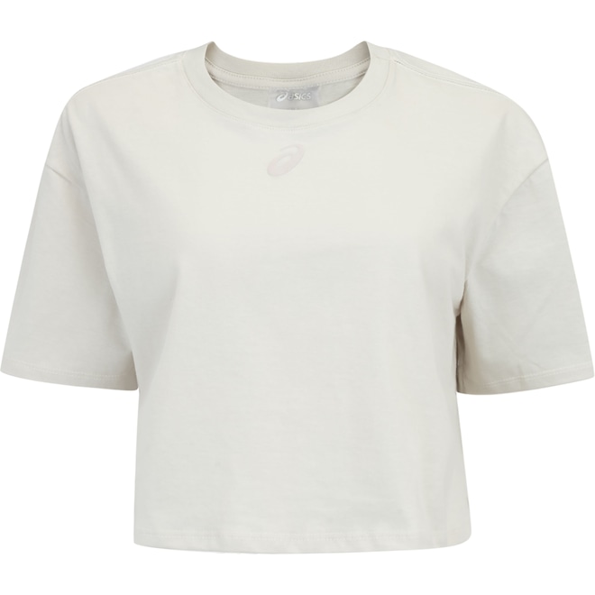 Blusa Cropped Feminina ASICS Manga Curta Malha - Foto 1