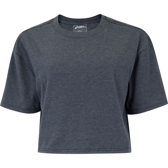 Blusa Cropped Feminina ASICS Manga Curta Malha - Foto 1