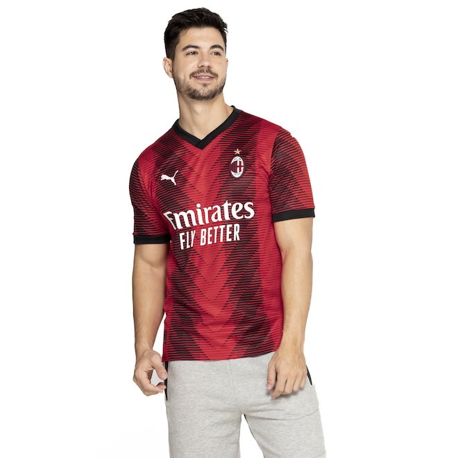 Camisa do Milan I 23/24 Puma Masculina Torcedor - Foto 2