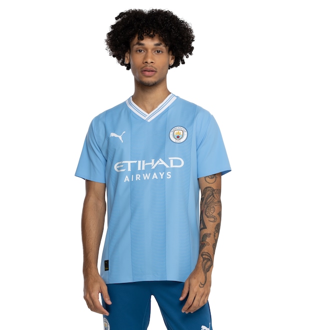 Camisa do Manchester City I 23 Puma Masculina Jogador - Foto 2