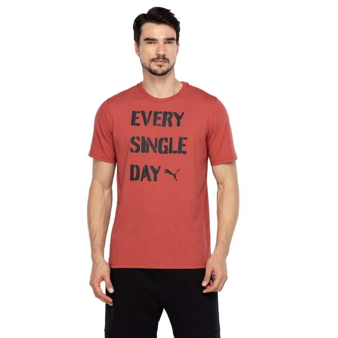 Camiseta Masculina Puma Training Slogan Tee - Foto 2