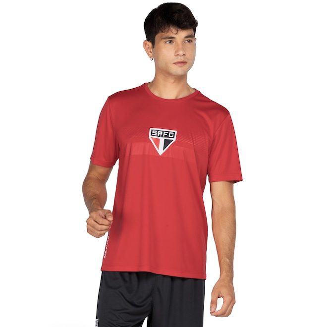 Camiseta do São Paulo Masculina Embossed - Foto 2