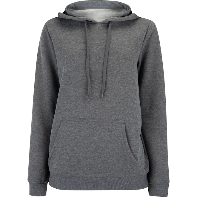 Blusa de Moletom Feminino Oxer com Capuz Canguru Fleece - Foto 1