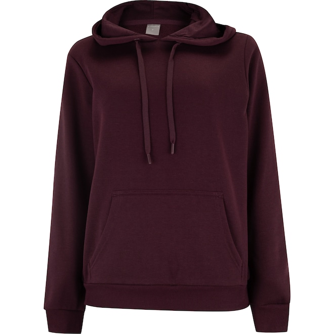 Blusa de Moletom Feminino Oxer com Capuz Canguru Fleece - Foto 1