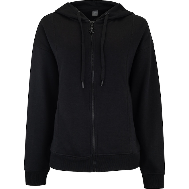 Jaqueta de Moletom Feminina Oxer com Capuz Fleece com Bolso Externo - Foto 1