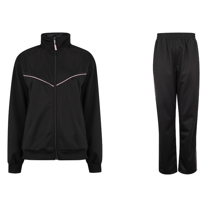 Conjunto de Agasalho Oxer Feminino Politrico Bolso Recortes - Foto 1