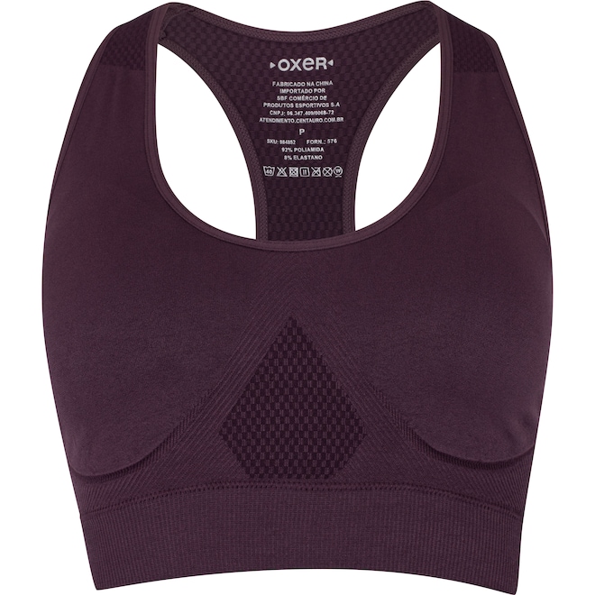 Top Fitness com Bojo Removível Oxer Baixa Sustentação Nadador Sem Costura Adulto - Foto 1