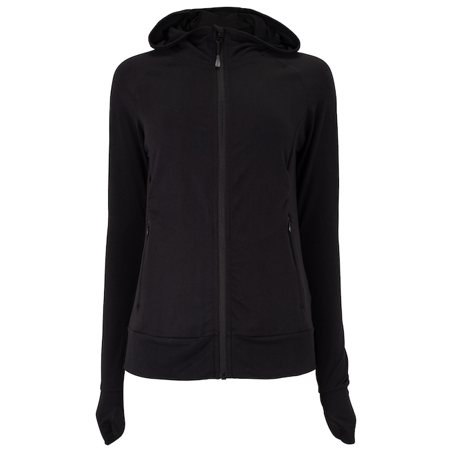 Jaqueta Feminina Oxer com Capuz Jogging com Bolso Seguro - Foto 1