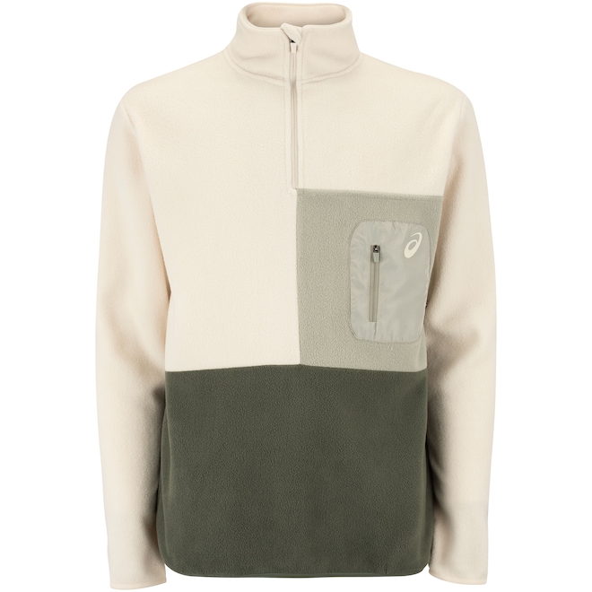 Blusão Masculino ASICS Meio Zíper Casual - Foto 1