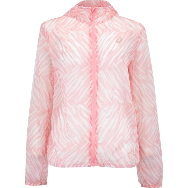 Jaqueta Feminina ASICS Com Capuz Osaka Packable Estampa Zebra - Foto 2