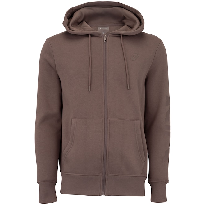 Jaqueta Masculina ASICS com Capuz Moletom Canguru com Fleece - Foto 1