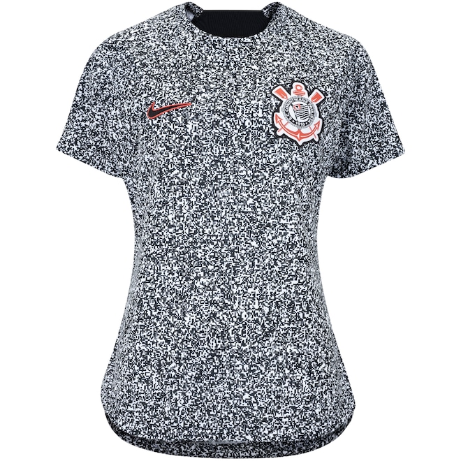 Camisa do Corinthians Nike Feminina Pré-Jogo Torcedora - Foto 1