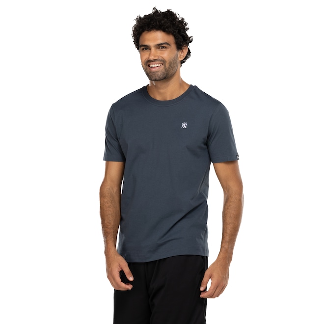 Camiseta New York Yankees New Era MLB Masculina Mini Bordado - Foto 2